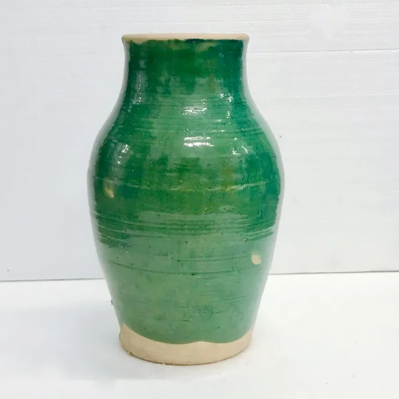Discount Pamono Large Handmade Glazed Terracotta Pot by Golnaz