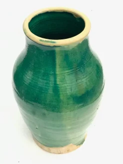 Discount Pamono Large Handmade Glazed Terracotta Pot by Golnaz