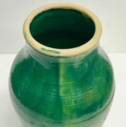 Discount Pamono Large Handmade Glazed Terracotta Pot by Golnaz