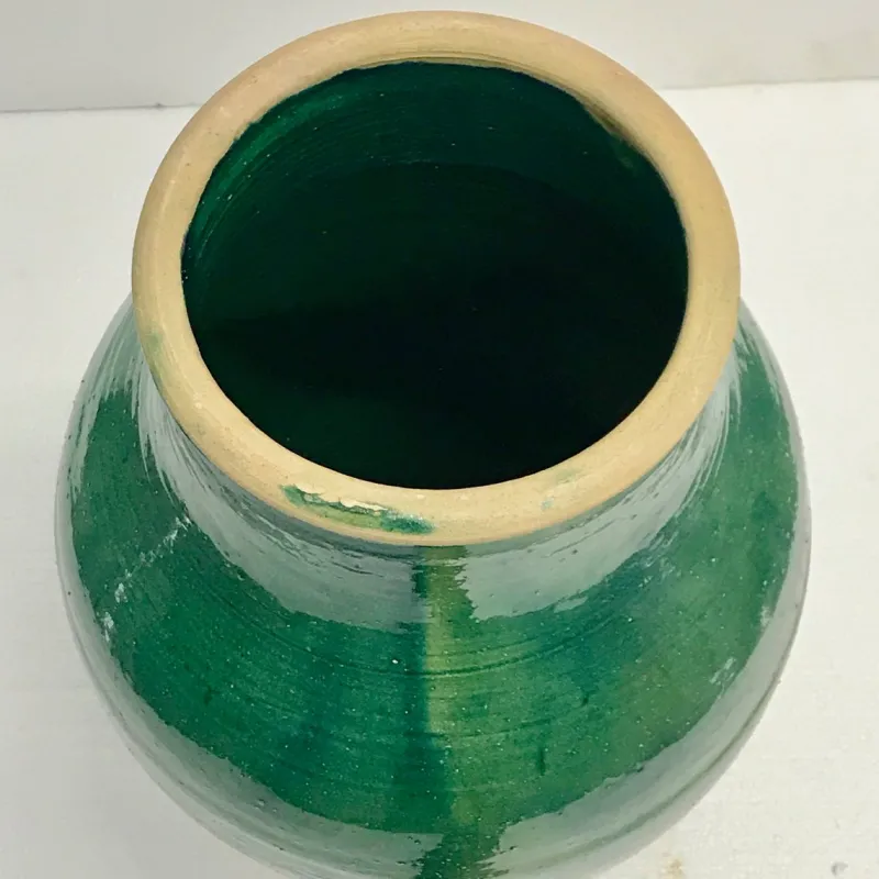 Discount Pamono Large Handmade Glazed Terracotta Pot by Golnaz