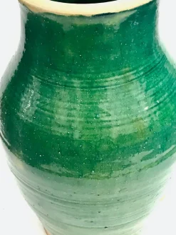 Discount Pamono Large Handmade Glazed Terracotta Pot by Golnaz