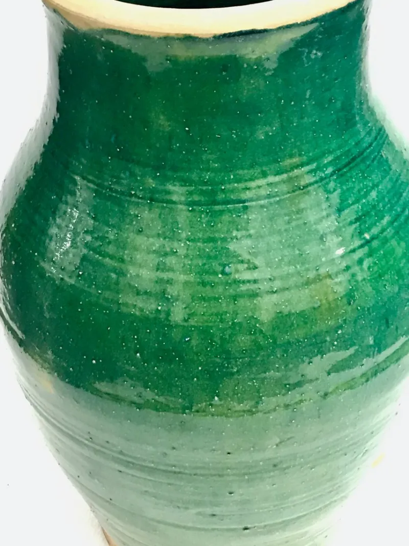 Discount Pamono Large Handmade Glazed Terracotta Pot by Golnaz