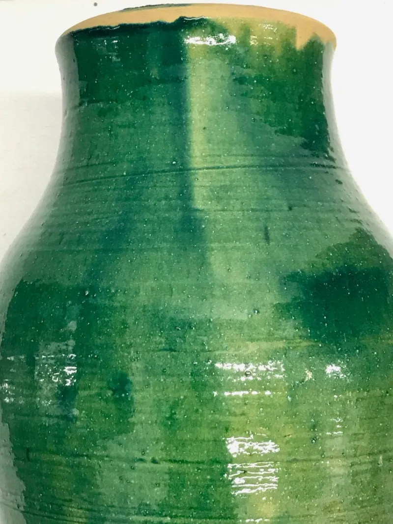 Discount Pamono Large Handmade Glazed Terracotta Pot by Golnaz
