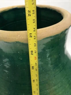 Discount Pamono Large Handmade Glazed Terracotta Pot by Golnaz