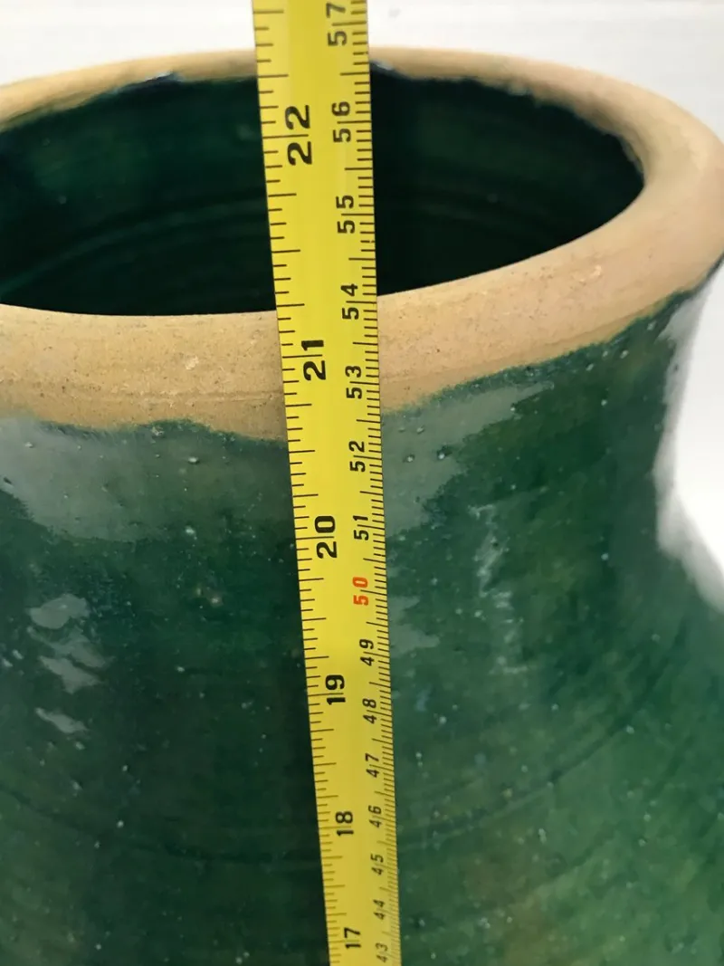 Discount Pamono Large Handmade Glazed Terracotta Pot by Golnaz