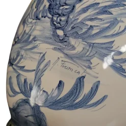 Pamono Large Hand-Painted Ceramic Vase from Spotorno, 1950s><noscript><img width=