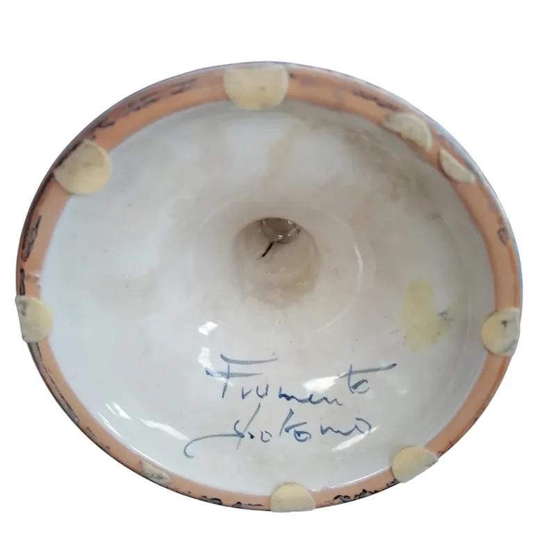 Pamono Large Hand-Painted Ceramic Vase from Spotorno, 1950s> Vases
