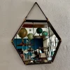 Pamono Large Hexagonal Mirror, 1950s> Mirrors