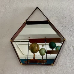 Pamono Large Hexagonal Mirror, 1950s><noscript><img width=