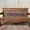 Pamono Large Indonesian Garden Bench in Carved Walnut
