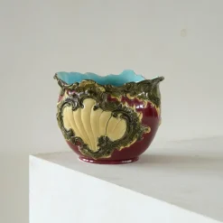 Clearance Pamono Large Italian Capodimonte Pottery Vase or Planter, Early 20th Century