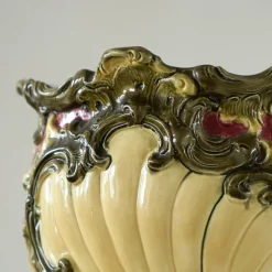 Clearance Pamono Large Italian Capodimonte Pottery Vase or Planter, Early 20th Century