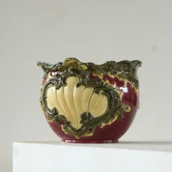 Clearance Pamono Large Italian Capodimonte Pottery Vase or Planter, Early 20th Century