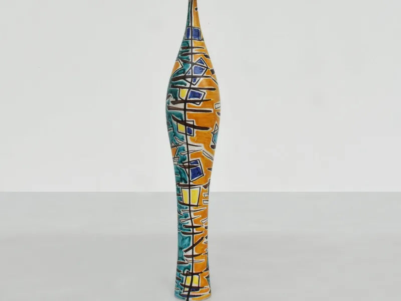 Pamono Large Italian Ceramic Solifiore Vase, 1950s> Vases