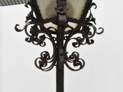 Sale Pamono Large Italian Wrought Iron Outdoor Lamppost from Mazzucotelli, Italy, 1910s