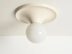 New Pamono Large Ivory Light Ball Wall Lamp by Castiglioni for Flos, 1965