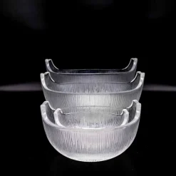 Pamono Large Japanese Bowls by Hoya Crystal, 1960s, Set of 8><noscript><img width=