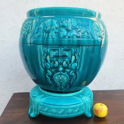 Pamono Large Japanese-Style Ceramic Planter, 1800s> Planters And Jardiniere