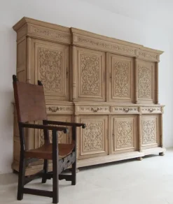 Outlet Pamono Large Late 19th Century Bleached Oak Cabinet