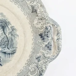 Discount Pamono Large Late 19th Century Victorian Serving Plate in Rhine Pattern, England