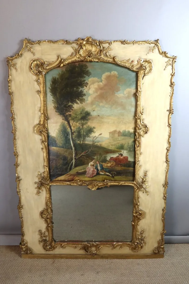 Pamono Large Louis XV Style Mirror> Mirrors