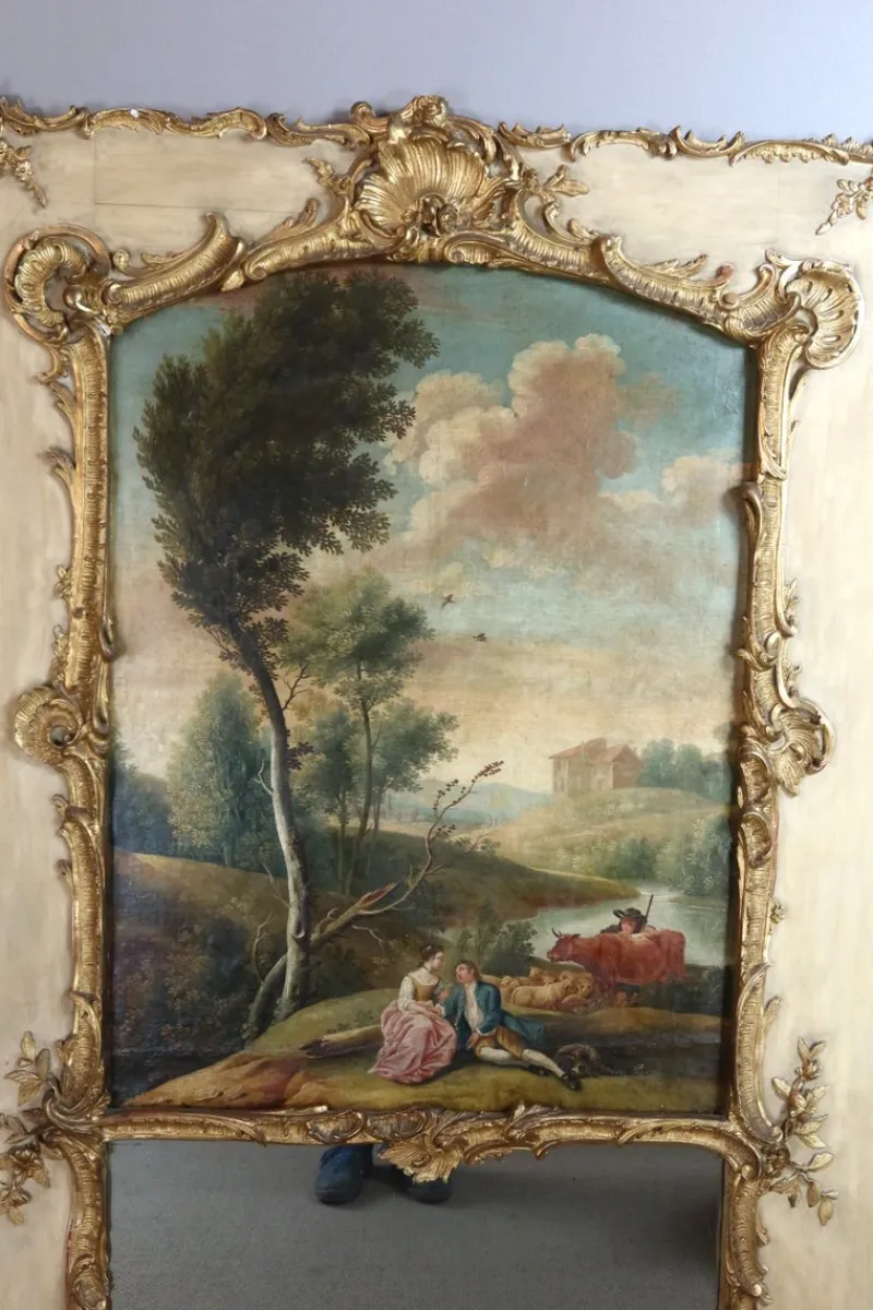 Pamono Large Louis XV Style Mirror> Mirrors