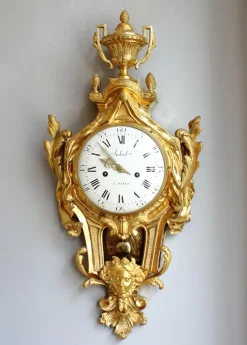 Pamono Large Louis XVI Cartel Wall Clock, Paris, 1770s> Clocks
