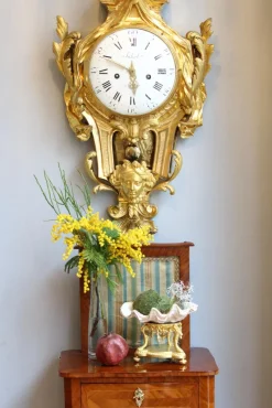 Pamono Large Louis XVI Cartel Wall Clock, Paris, 1770s><noscript><img width=