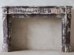 Online Pamono Large Louis XVI French Fireplace in Exceptional Fleur De Pêche Marble