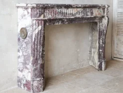 Online Pamono Large Louis XVI French Fireplace in Exceptional Fleur De Pêche Marble