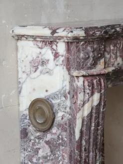 Online Pamono Large Louis XVI French Fireplace in Exceptional Fleur De Pêche Marble