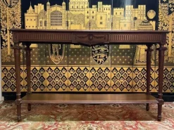 Pamono Large Louis XVI Style Walnut Console Table><noscript><img width=