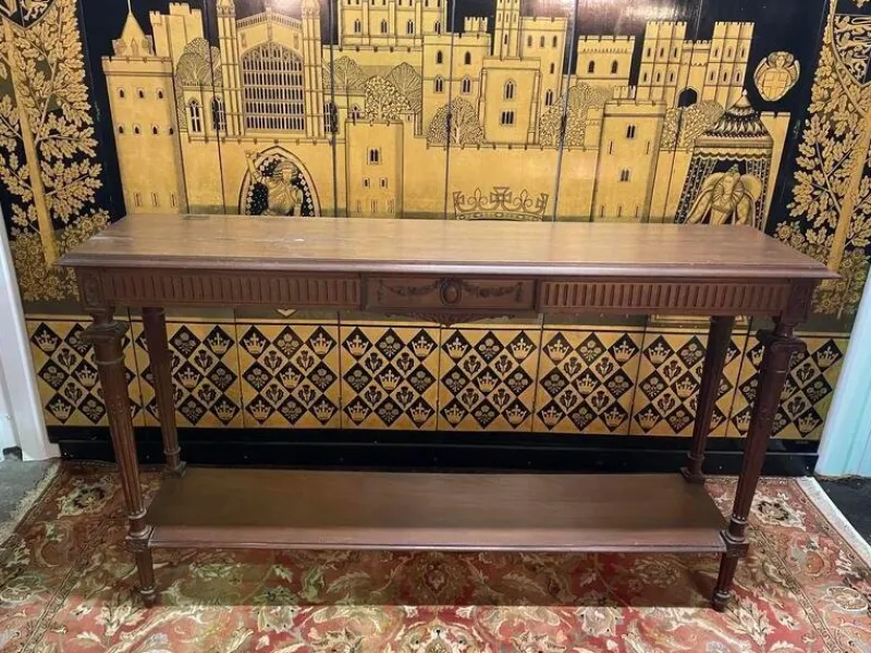 Pamono Large Louis XVI Style Walnut Console Table> Console Tables