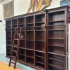 Pamono Large Mahogany Library Bookcase with Ladder> Shelves & Wall Units