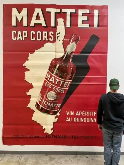 Outlet Pamono Large Mattei Cap Corse Advertising Poster by Rene Bougros, 1950s
