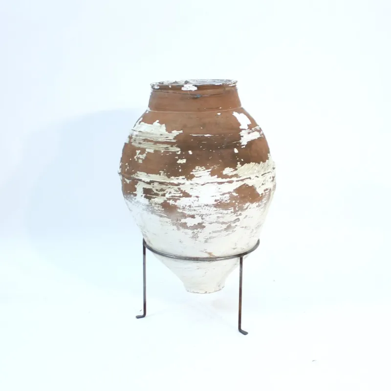 Pamono Large Mediterranean Olive Jars, 1930s, Set of 2> Garden Accessories