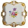 Best Pamono Large Meissen Hand Painted Gilded Porcelain Serving Plate