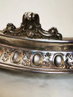 Pamono Large Metal and Porcelain Tray from Rörstrand, 1900s><noscript><img width=