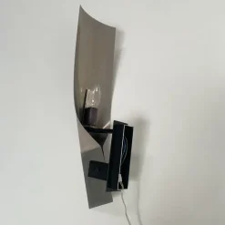 Pamono Large Metal Sconce in the style of Michel Boyer, France, 1970s