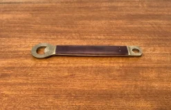 Pamono Large Mid-Century Brass and Teak Bottle Opener, 1960s><noscript><img width=