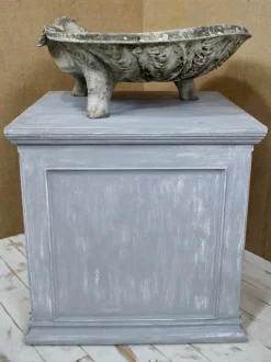 Pamono Large Mid-Century Composite Stone Clam Shell Planter, 1950s><noscript><img width=