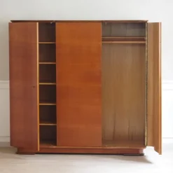 Outlet Pamono Large Mid-Century Curved 3-Door Wardrobe, 1950s