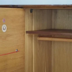 Outlet Pamono Large Mid-Century Curved 3-Door Wardrobe, 1950s