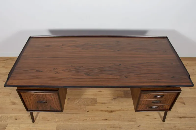 Pamono Large Mid-Century Freestanding Rosewood Desk, Denmark, 1960s> Desks