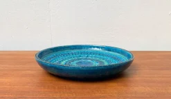 Online Pamono Large Mid-Century Italian Rimini Blu Pottery Bowl by Aldo Londi for Bitossi