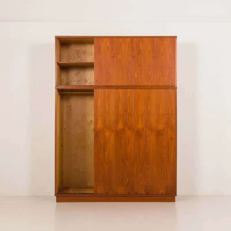 Sale Pamono Large Mid-Century Modern Danish Teak Wardrobe, 1960s