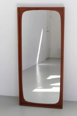Pamono Large Mid-Century Modern Danish Teak Mirror, 1960s