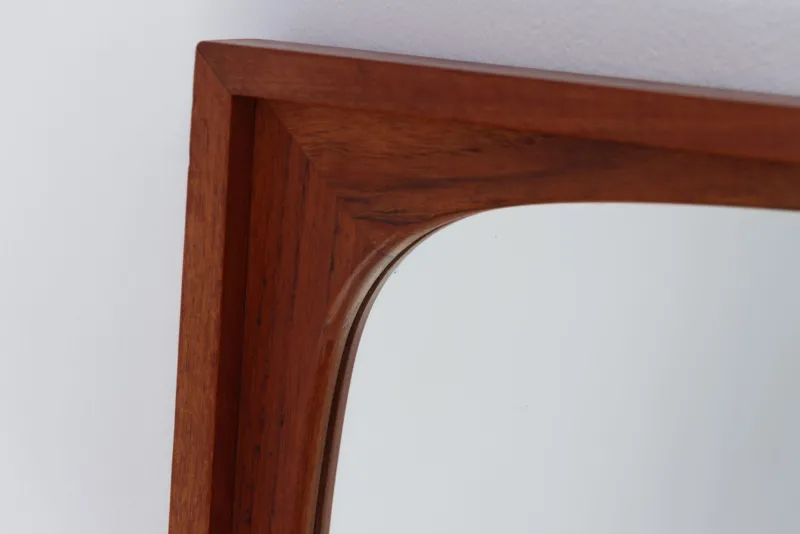 Pamono Large Mid-Century Modern Danish Teak Mirror, 1960s