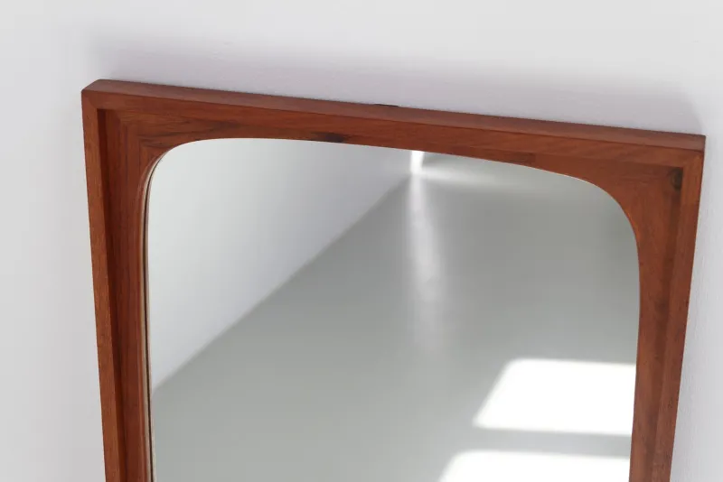 Pamono Large Mid-Century Modern Danish Teak Mirror, 1960s
