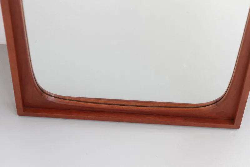 Pamono Large Mid-Century Modern Danish Teak Mirror, 1960s
